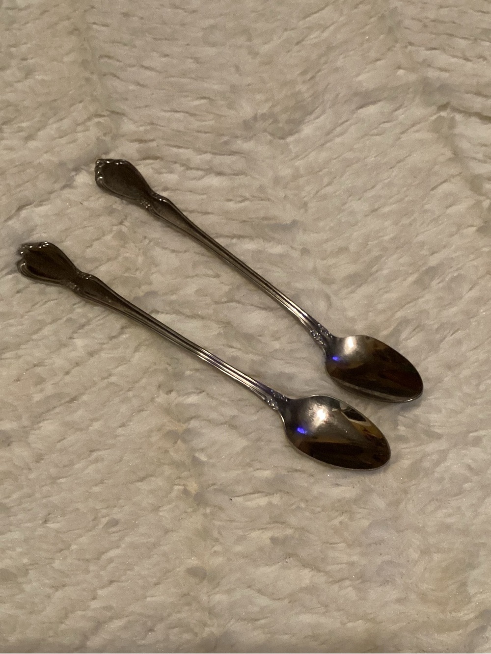 Vintage Oneida craft Deluxe Stainless Steel Small Long Handle Sugar Tea Spoon